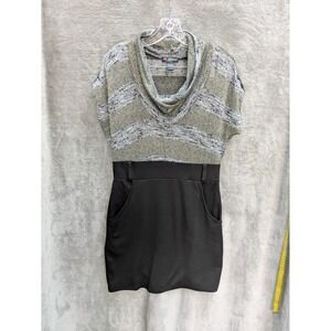 Cowl Neck Dress Women's‎ Medium Pockets Sheer Knit